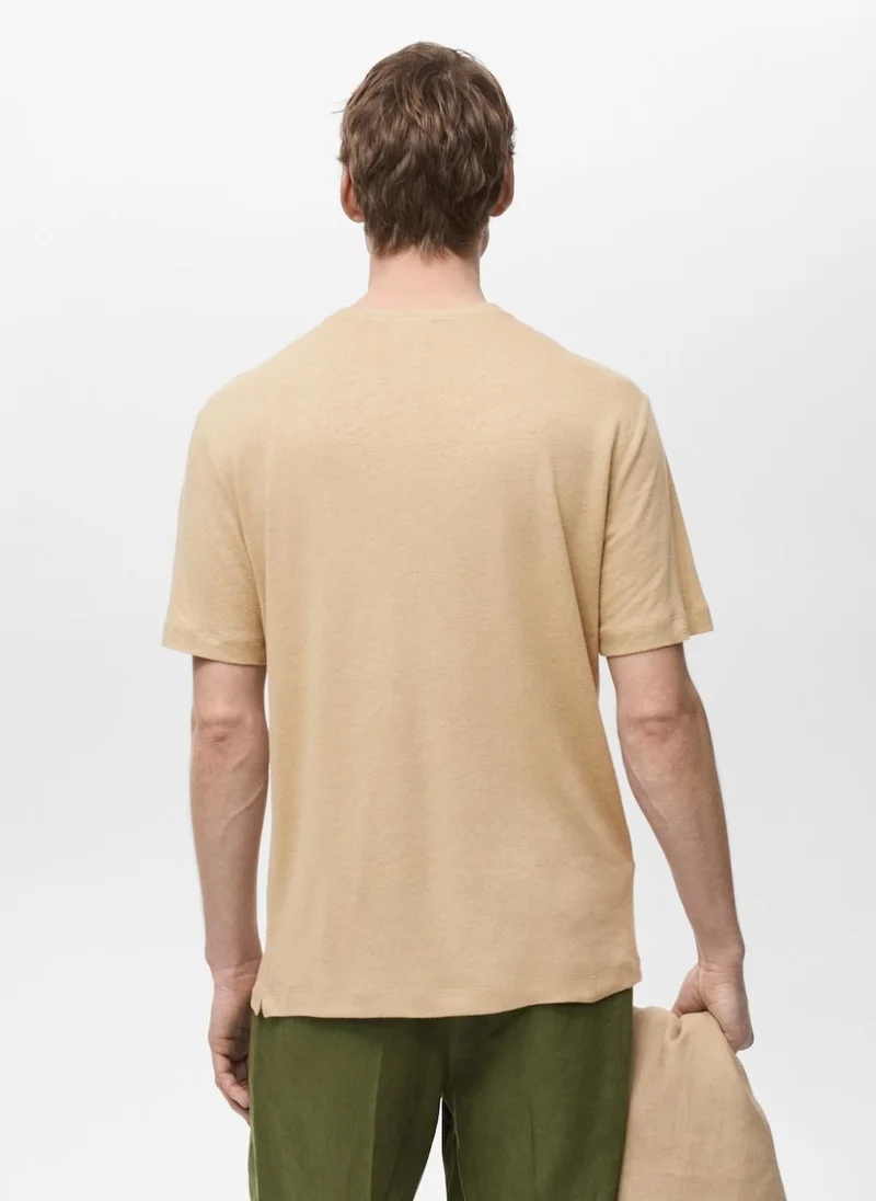Mango Man essential crew neck t-shirt